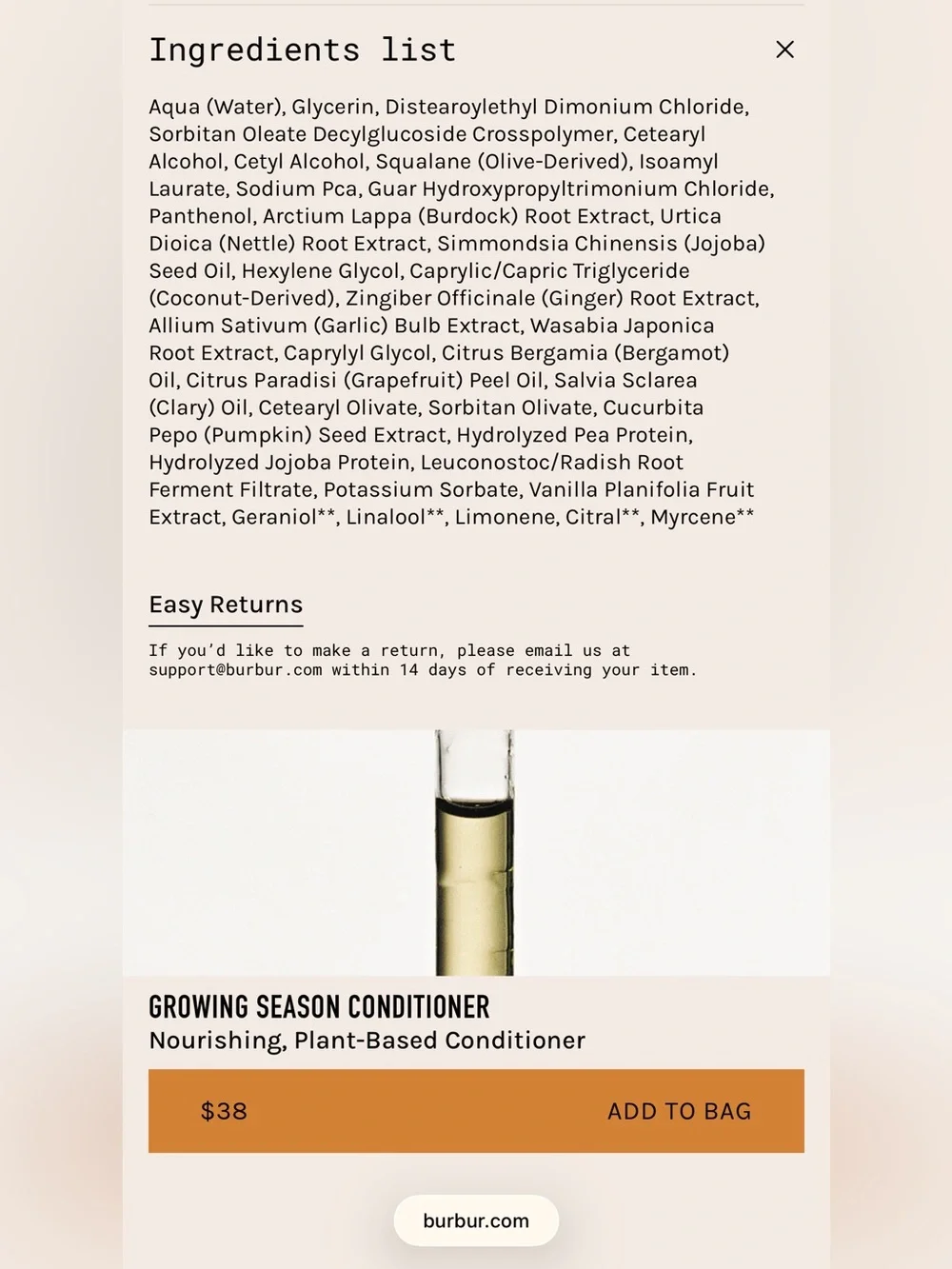 Bur Bur Growing Season Nourishing Conditioner